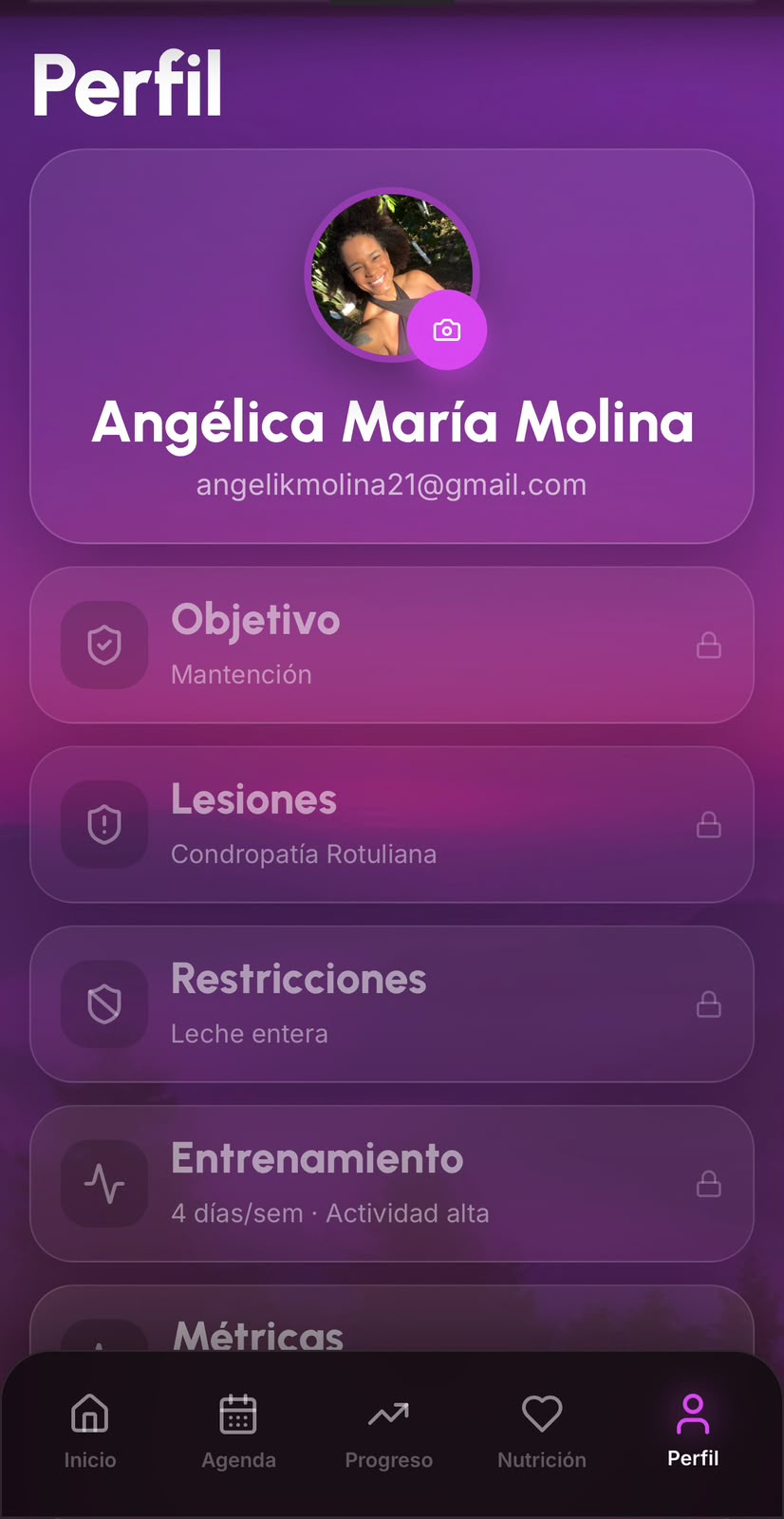 Perfil del usuario